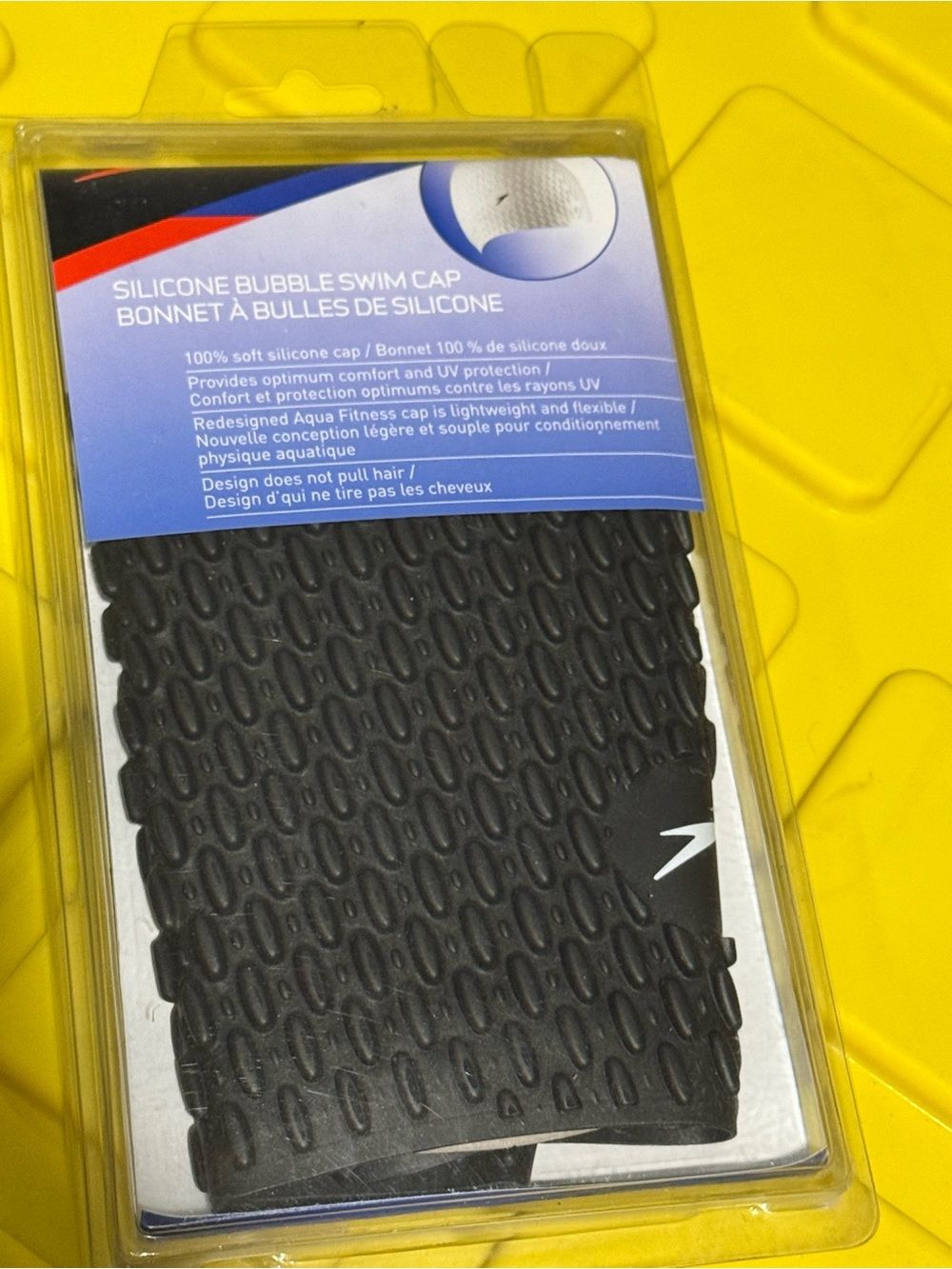 Speedo black bubble cap